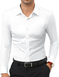 Stretch Muscle Fit Wrinkle Free Dress Shirt