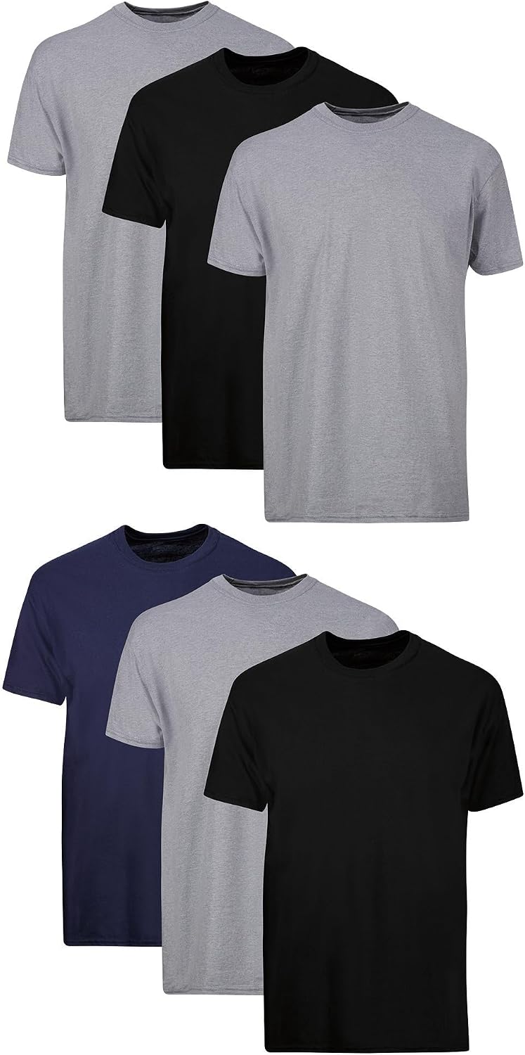 Tagless ComfortSoft Crewneck T-Shirts, 6 Pack.